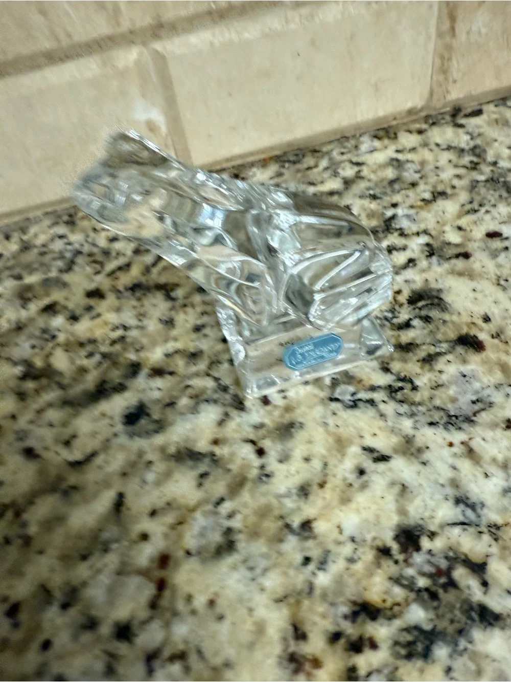 Crystal frog Accent  Decorative Crystal-Style Tablepiece